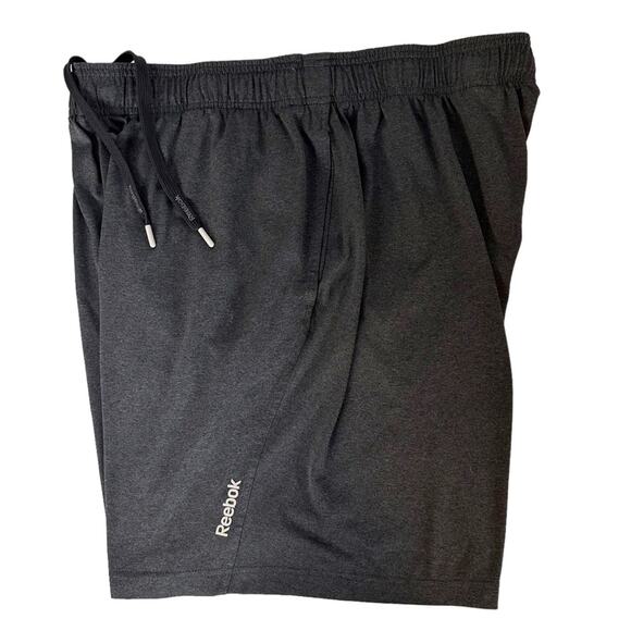 Reebok Athletic Shorts XL Gym Basketball Sportswear Pockets Charcoal Drawstring - Picture 1 of 14
